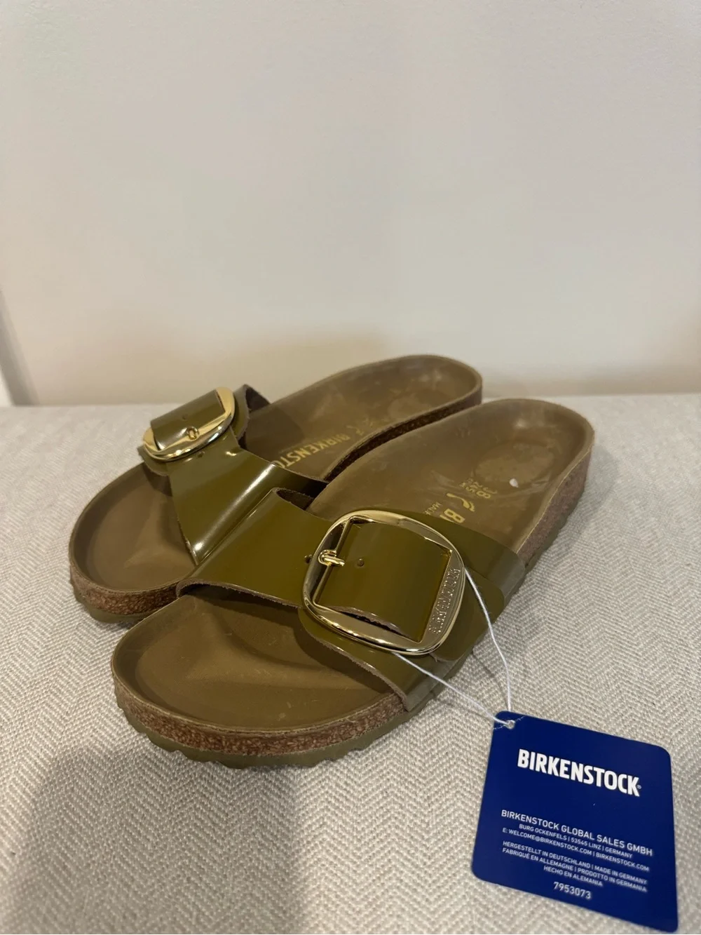 Birkenstock Moss  Green Madrid Big Buckle Sandals - Picture 2 of 7